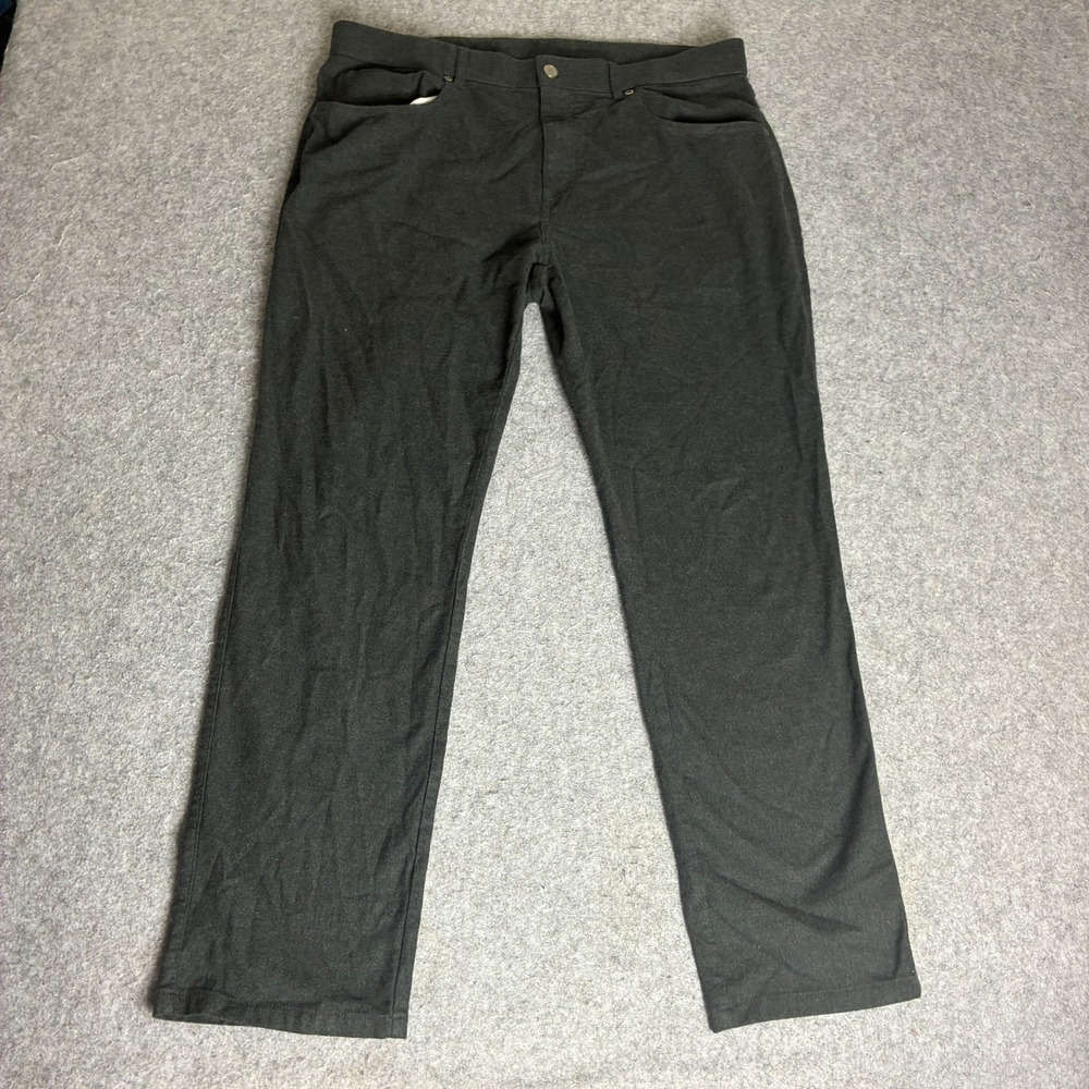 Kirkland Signature Men's 36x29 Brushed Twill Pants Charcoal Gray Stretch Cotton